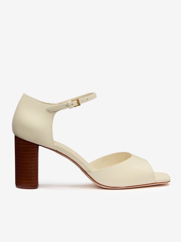 Gwendolyn Heeled Sandal - Almond Leather